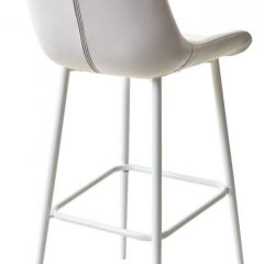 Барный стул ХОФМАН, цвет H-09 Светло-серый, велюр / белый каркас М-City в Нижнем Тагиле - nizhniy-tagil.mebel24.online | фото 4