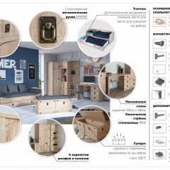 Детская Система Валенсия Комод 5ящ Дуб сонома в Нижнем Тагиле - nizhniy-tagil.mebel24.online | фото 3