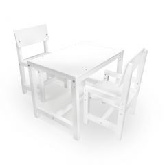 Детский растущий комплект стол и два стула  Я САМ "Лофт" (Белый, Белый) в Нижнем Тагиле - nizhniy-tagil.mebel24.online | фото 2