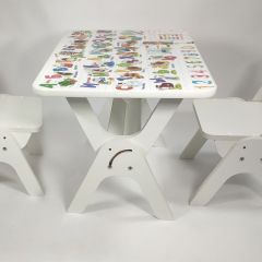 Детский растущий стол-парта и два стула Я САМ "Умка-Дуо" (Алфавит) в Нижнем Тагиле - nizhniy-tagil.mebel24.online | фото 1