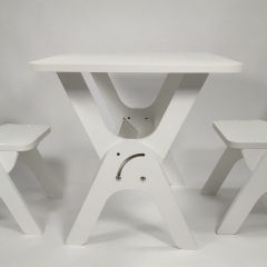Детский растущий стол-парта и два стула Я САМ "Умка-Дуо" (Белый) в Нижнем Тагиле - nizhniy-tagil.mebel24.online | фото