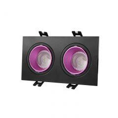DK3072-BK+PI Встраиваемый светильник, IP 20, 10 Вт, GU5.3, LED, черный/розовый, пластик в Нижнем Тагиле - nizhniy-tagil.mebel24.online | фото