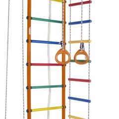 ДСК Атлант оранжевый радуга: турник, кольца, канат, трапеция, веревочная лестница в Нижнем Тагиле - nizhniy-tagil.mebel24.online | фото 1