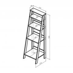 Этажерка лофт (белый) в Нижнем Тагиле - nizhniy-tagil.mebel24.online | фото 3