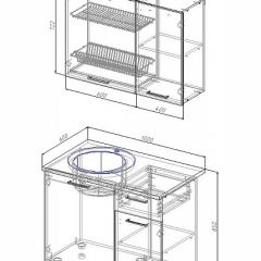 Кухонный гарнитур Антрацит 1000 (Стол. 26мм) в Нижнем Тагиле - nizhniy-tagil.mebel24.online | фото 2