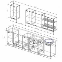 Кухонный гарнитур Жемчуг 2800 (Стол. 26мм) в Нижнем Тагиле - nizhniy-tagil.mebel24.online | фото 2