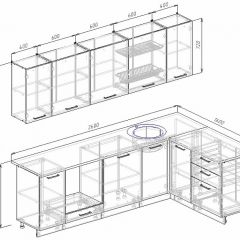 Кухонный гарнитур угловой Графика 2600х1600 (Стол. 26мм) в Нижнем Тагиле - nizhniy-tagil.mebel24.online | фото 2