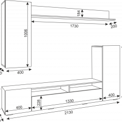 Гостиная Альфа (Белый/Белый глянец) в Нижнем Тагиле - nizhniy-tagil.mebel24.online | фото 4