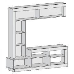 Гостиная Омаха (дуб серый/белый бриллиант) в Нижнем Тагиле - nizhniy-tagil.mebel24.online | фото 3