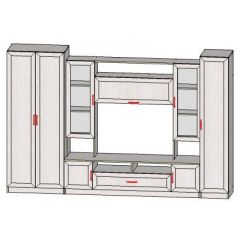 Гостиная ПРАГА-1 Анкор белый в Нижнем Тагиле - nizhniy-tagil.mebel24.online | фото 2