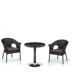 Кофейны комплект плетеной мебели T601/Y79A-W53 Brown (2+1) в Нижнем Тагиле - nizhniy-tagil.mebel24.online | фото