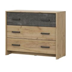 Комод 3 ящика МСП-1 (Дуб золотой/Камень темный) в Нижнем Тагиле - nizhniy-tagil.mebel24.online | фото