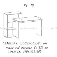 Компьютерный стол №10 (Анкор белый) в Нижнем Тагиле - nizhniy-tagil.mebel24.online | фото