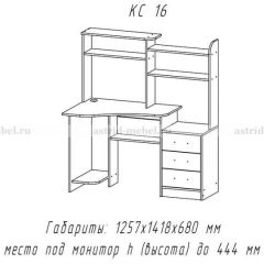 Компьютерный стол №16 (Анкор темныйанкор темный) в Нижнем Тагиле - nizhniy-tagil.mebel24.online | фото