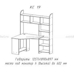 Компьютерный стол №19 (Анкор темный) в Нижнем Тагиле - nizhniy-tagil.mebel24.online | фото 3