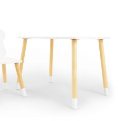 Комплект детской мебели стол и стул Корона (Белый/Белый/Береза) в Нижнем Тагиле - nizhniy-tagil.mebel24.online | фото 2