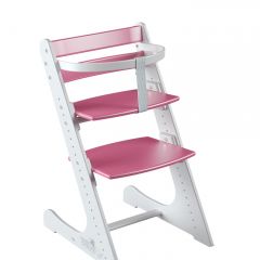 Комплект растущий стул и жесткий ограничитель Конёк Горбунёк Комфорт  (Бело-розовый) в Нижнем Тагиле - nizhniy-tagil.mebel24.online | фото