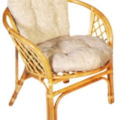 Кресло Багама, подушки светлые обычные шенил (Мёд) в Нижнем Тагиле - nizhniy-tagil.mebel24.online | фото 1