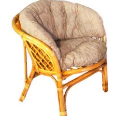 Кресло Багама, подушки светлые полные шенил (Мёд) в Нижнем Тагиле - nizhniy-tagil.mebel24.online | фото 1