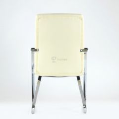 Кресло Barneo K-25 для посетителей и переговорных (хром, бежевая экокожа) в Нижнем Тагиле - nizhniy-tagil.mebel24.online | фото 3