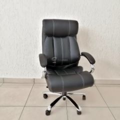 Кресло Barneo K-303 для руководителя (черная экокожа) в Нижнем Тагиле - nizhniy-tagil.mebel24.online | фото