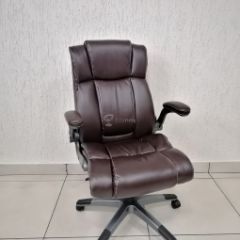 Кресло Barneo K-44 для руководителя (коричневая экокожа) в Нижнем Тагиле - nizhniy-tagil.mebel24.online | фото