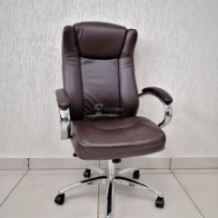 Кресло Barneo K-45 для руководителя (коричневая экокожа) в Нижнем Тагиле - nizhniy-tagil.mebel24.online | фото