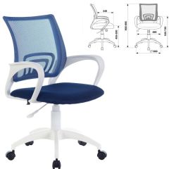 Кресло BRABIX "Fly MG-396W" (белый/темно-синее) 532399 в Нижнем Тагиле - nizhniy-tagil.mebel24.online | фото 2