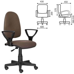 Кресло BRABIX "Prestige Ergo MG-311" (ткань, коричневое) 531875 в Нижнем Тагиле - nizhniy-tagil.mebel24.online | фото 2
