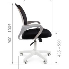 Кресло для оператора CHAIRMAN 696 white (ткань TW-10/сетка TW-05) в Нижнем Тагиле - nizhniy-tagil.mebel24.online | фото 7