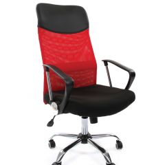 Кресло для руководителя CHAIRMAN 610 N (15-21 черный/сетка красный) в Нижнем Тагиле - nizhniy-tagil.mebel24.online | фото