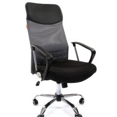 Кресло для руководителя CHAIRMAN 610 N(15-21 черный/сетка серый) в Нижнем Тагиле - nizhniy-tagil.mebel24.online | фото