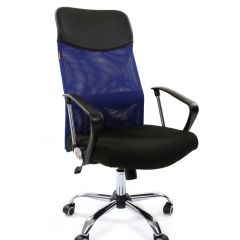 Кресло для руководителя CHAIRMAN 610 N (15-21 черный/сетка синий) в Нижнем Тагиле - nizhniy-tagil.mebel24.online | фото