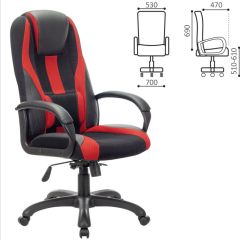 Кресло компьютерное BRABIX PREMIUM "Rapid GM-102" (экокожа/ткань, черное/красное) 532107 в Нижнем Тагиле - nizhniy-tagil.mebel24.online | фото 2