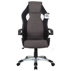 Кресло компьютерное BRABIX Techno GM-002 (ткань) черное/серое, вставки белые (531815) в Нижнем Тагиле - nizhniy-tagil.mebel24.online | фото 3