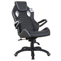 Кресло компьютерное BRABIX Techno Pro GM-003 (экокожа черное/серое, вставки серые) 531814 в Нижнем Тагиле - nizhniy-tagil.mebel24.online | фото 4