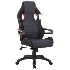 Кресло компьютерное BRABIX Techno Pro GM-003 (ткань черное/серое, вставки оранжевые) 531813 в Нижнем Тагиле - nizhniy-tagil.mebel24.online | фото 1