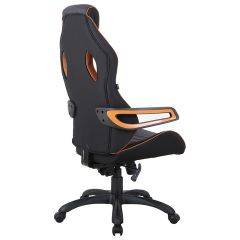 Кресло компьютерное BRABIX Techno Pro GM-003 (ткань черное/серое, вставки оранжевые) 531813 в Нижнем Тагиле - nizhniy-tagil.mebel24.online | фото 6