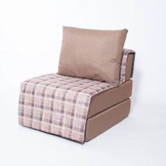 Кресло-кровать бескаркасное Харви (коричневый-квадро беж) в Нижнем Тагиле - nizhniy-tagil.mebel24.online | фото