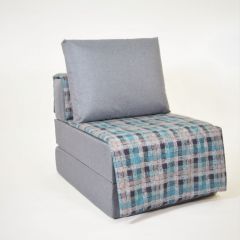 Кресло-кровать бескаркасное Харви (серый-квадро азур) в Нижнем Тагиле - nizhniy-tagil.mebel24.online | фото