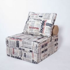 Кресло-кровать-пуф бескаркасное Прайм (Газета) в Нижнем Тагиле - nizhniy-tagil.mebel24.online | фото 1