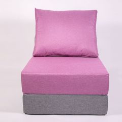 Кресло-кровать-пуф бескаркасное Прайм (сиреневый-серый) в Нижнем Тагиле - nizhniy-tagil.mebel24.online | фото 2