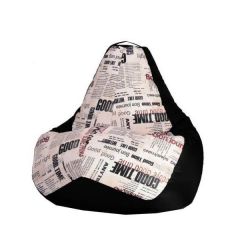 Кресло-мешок XL Газета-Black в Нижнем Тагиле - nizhniy-tagil.mebel24.online | фото 1