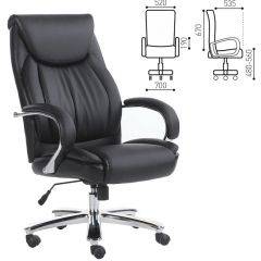 Кресло офисное BRABIX "Advance EX-575" (хром/экокожа/черное) 531825 в Нижнем Тагиле - nizhniy-tagil.mebel24.online | фото 1