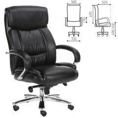 Кресло офисное BRABIX "Direct EX-580" (хром/рециклированная кожа/черное) 531824 в Нижнем Тагиле - nizhniy-tagil.mebel24.online | фото