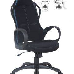 Кресло офисное BRABIX PREMIUM "Force EX-516" (ткань черная/вставки синие) 531572 в Нижнем Тагиле - nizhniy-tagil.mebel24.online | фото 2