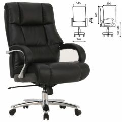 Кресло офисное BRABIX PREMIUM "Bomer HD-007" (рециклированная кожа, хром, черное) 531939 в Нижнем Тагиле - nizhniy-tagil.mebel24.online | фото 2
