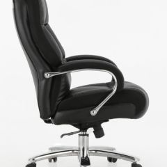 Кресло офисное BRABIX PREMIUM "Bomer HD-007" (рециклированная кожа, хром, черное) 531939 в Нижнем Тагиле - nizhniy-tagil.mebel24.online | фото 3