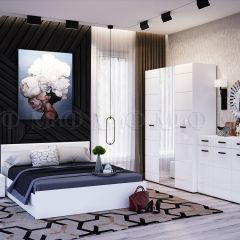 НЭНСИ NEW Кровать 1,4 м (Белый глянец холодный/Белый) в Нижнем Тагиле - nizhniy-tagil.mebel24.online | фото 2