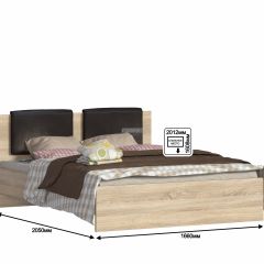 Кровать (1600) Веста СБ-2264 Дуб Сонома (без основания) в Нижнем Тагиле - nizhniy-tagil.mebel24.online | фото 3